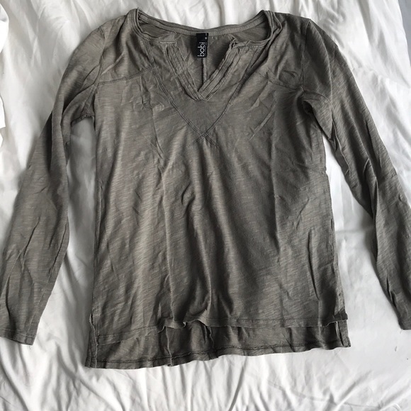 bobi Tops - Bobi grey long sleeve tee